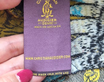 Rare Limited Edition Christian Audigier Embroidered Demin Rare Limited Edition Christian Audigier Embroidered Demin