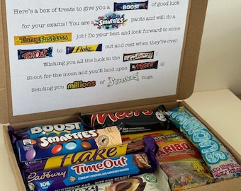 Exam Good Luck Treat Box/ SATS/ GCSES/ A Levels