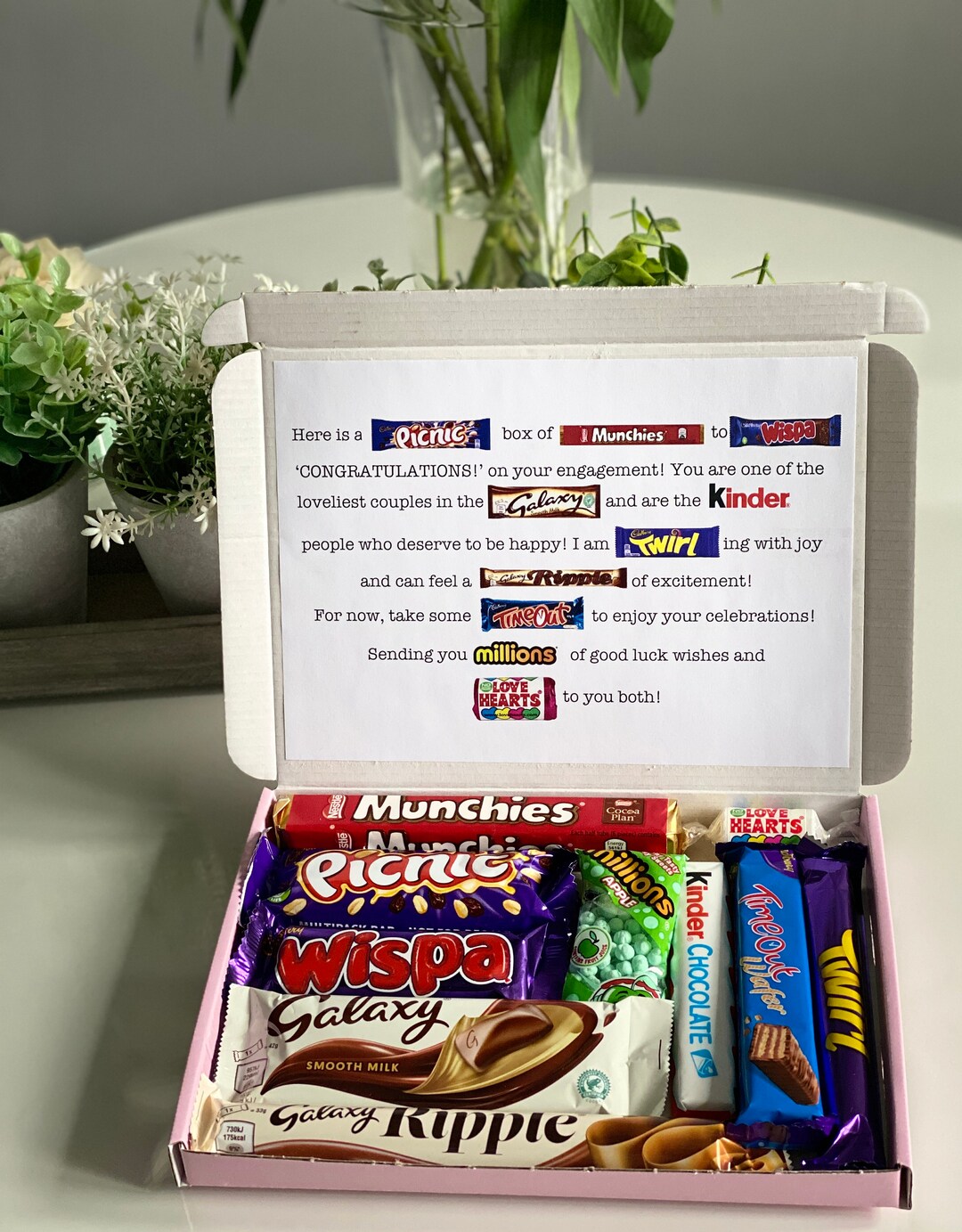 Engagement Congratulations Gift Treat Box Etsy UK