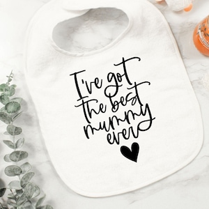 Personalized Baby Bib, Custom Baby Bib, Baby Shower Gift, Baby Gift, Baby Shower, New Baby Gift, Best Mommy Ever Bib, Gerber Bibs