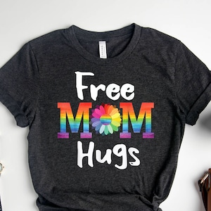 Free Mom Hugs, Love Is Love, Pride Flower Shirt, Bisexual Shirt, Equality Shirt, Queer Shirt, Funny Gay Pride Tank, LGBT Pride Gift
