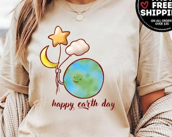 Happy Earth Day Shirt, Nature Lover Shirt, Eco Friendly Shirt, Climate Change Shirt, Earth Day Awareness, Gift for Environmentalist, Nature