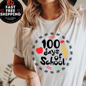 100 Days of School Shirt,100 Day Shirt, Gift For Teacher, Teacher Appreciation, 100 Days Brighter, Back to School Shirt, 100 Day celebration