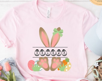 Personalized Easter Shirt for Girls, Custom Name Toddler Shirt, Cute Easter Outfit, Easter Bunny Shirt - Name Shirt, Kids Shirt for easter