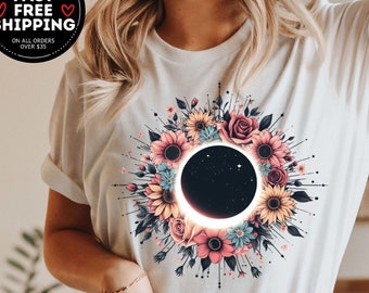Total Solar Eclipse Shirt 2024, Woman eclipse Tshirt, Souvenir Eclipse Viewing Tee USA Solar Eclipse April 8 2024 Tee,  Eclipse Event 2024