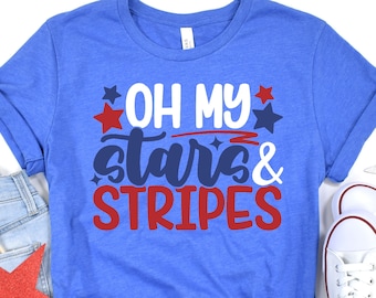 Oh My Stars And Stripes Shirt, 4th July Shirts, 4th of July, 4th of July Shirts, Fourth of July Shirt, 1950s 4th of July, 4th of July Woman
