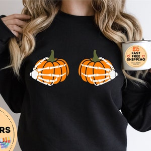 Pumpkin nipple sweatshirt top