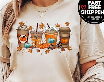 Fall Coffee Shirt, Coffee Weather Tshirt, Autumn Women Shirt, Cute Fall Gift Idea, PSL Shirt, Pumpkin Spice latte Tee, Fall Coffee Lover Tee