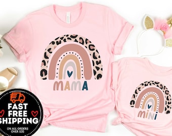Rainbow Mama Mini shirt, Matching Mommy and Me Shirt, Rainbow Mini shirt, Rainbow Mama Shirt, Mommy and Me Outfits, Mom and Daughter Shirt
