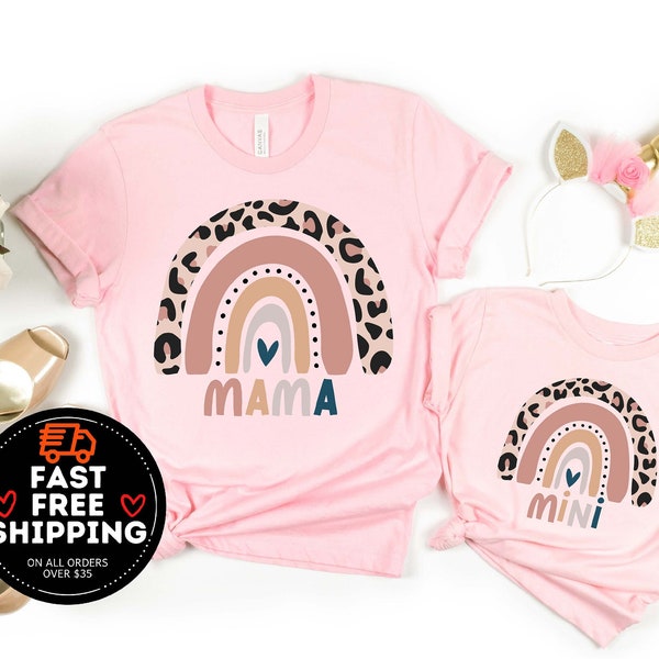 Rainbow Mama Mini shirt, Matching Mommy and Me Shirt, Rainbow Mini shirt, Rainbow Mama Shirt, Mommy and Me Outfits, Mom and Daughter Shirt