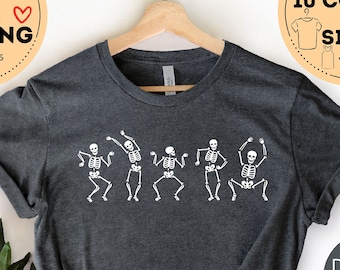 Dancing Skeleton Shirt, Funny Skeleton tees, Dead Inside Halloween Tshirt, Halloween tshirt, Fall Shirt, Skeletons Happy Halloween Shirts