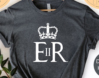 EIIR Shirt, RIP Queen Elizabeth II,  Queen Elizabeth Shirt, Queen's Crown Shirt, British Monarch Shirt, The Queen's Platinum Jubilee Shirt,