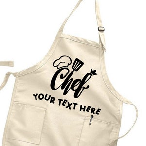 Custom Text Apron, Custom Apron, Personalized Apron, Custom Apron For Dad, Custom Apron For Mom, Custom Apron for women
