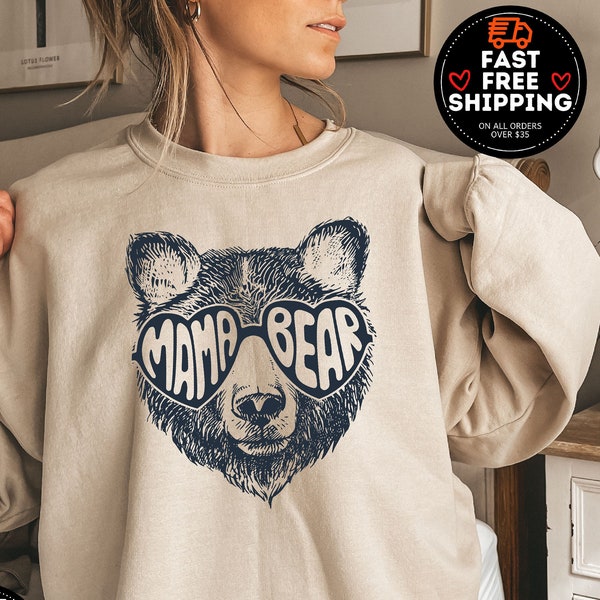 Mama Bear sweatshirt, Mothers Day Gift, Mama Bear Crewneck, Cute Mama Shirt, Mom Life Sweatshirt, New Mom Gift, Baby Shower Gift, Mom Shirt