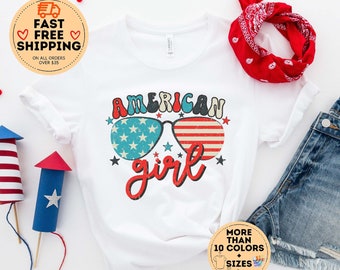 American Girl Shirt,  Fourth Of July Shirt, Party In USA Shirt, Patriotic Tshirt, 4th Of July Shirt, Vintage 4th Of July Tee, America Shirt