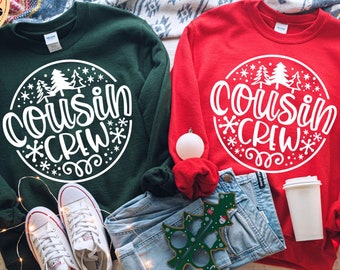 Cousin Crew Sweatshirt, Christmas 2024 Cousin Crew Crewneck, Matching Family Xmas sweaters, Cousin Crew Shirt, Christmas vacation Sweatshirt