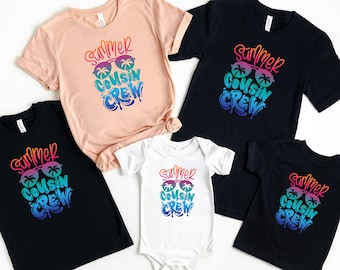 Summer Cousin Crew, Cousin Birth Gift, Family Shirt, Gift For Cousin, Newest Cousin Shirt, Little Cousin Shirt, Cousin Squad Shirt