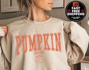 Retro Pumpkin Spice Sweatshirt, Fall Pumpkin Sweatshirt, Pumpkin Sweatshirt, Autumn Sweatshirt, Womens Fall Shirt, Pumpkin Patch Sweatshirt