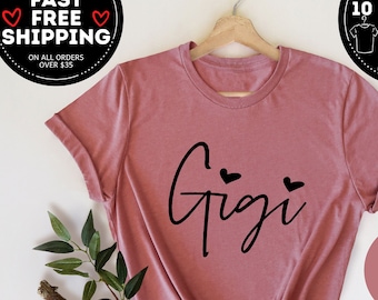 Gigi shirt, Grandma Tshirt, Nana Shirt, Christmas Gift for Gigi, Best Gigi Shirt, Mom Shirt, Grandma Birthday, Pregnancy Announcement tee
