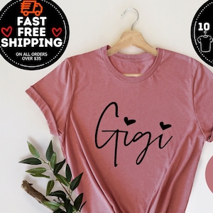 Gigi shirt, Grandma Tshirt, Nana Shirt, Christmas Gift for Gigi, Best Gigi Shirt, Mom Shirt, Grandma Birthday, Pregnancy Announcement tee