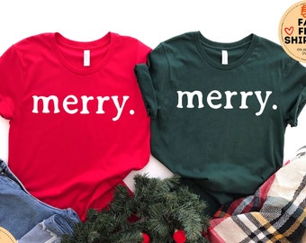 Merry Shirt, Merry Christmas Shirt, Christmas shirt for Women, Christmas T shirt, Christmas Family Shirt, Christmas Matching Pajamas, Xmas