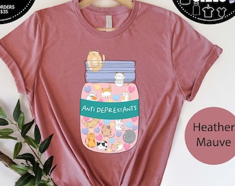 Antidepressant Cat Shirt, Cat Mom Shirt, Funny Cat Shirt, Cat Lover Gift, Therapist Shirt, Cat Owner Gift, Mental Health Matter Shirt
