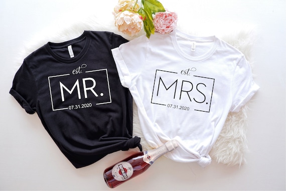 Mr. And Mrs. Shirt, Couples Shirt, Matching Shirt, Husband Shirt, Best Selling Shirt, Married Shirt, Wifey Hubby Shirt, Shirt With Date