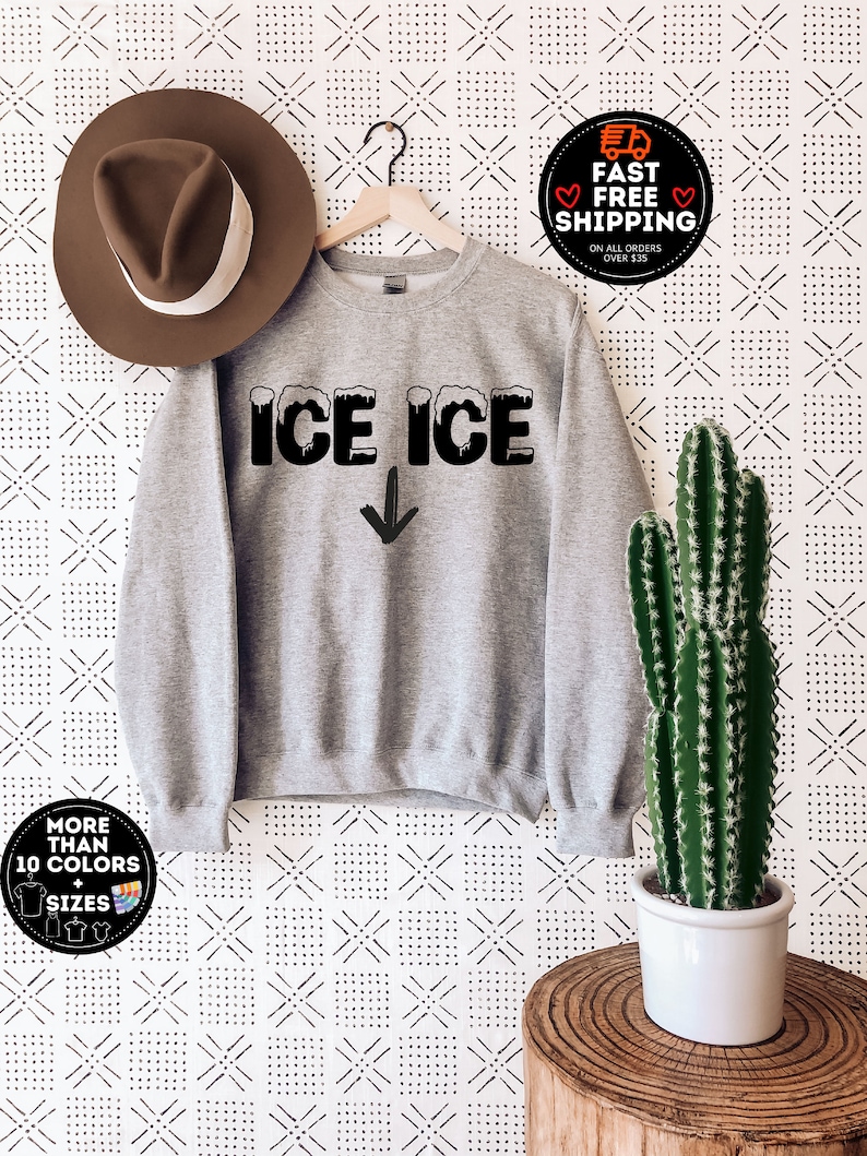 Ice Ice Baby Sweatshirt, Ice Ice Crewneck, Pregnancy Announcement, Pregnant Sweatshirt, New Mom Gift, Pregnancy Reveal Tshirt, Mom To Be Tee image 3