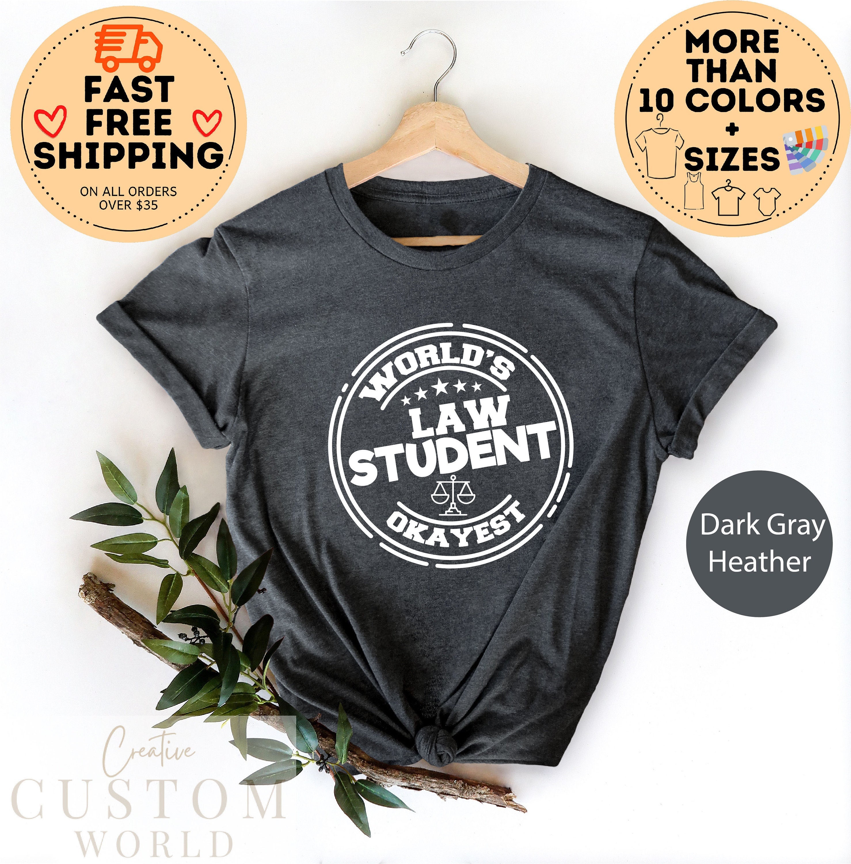 World's Okayest Lawyer T-Shirt Funny Law Student World's Okayest Lawyer T-Shirt Funny Law Student