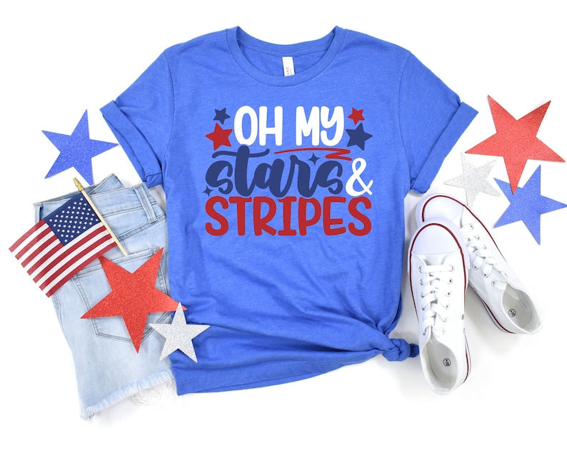 Oh My Stars And Stripes Shirt, 4th July Shirts, 4th of July, 4th of July Shirts, Fourth of July Shirt, 1950s 4th of July, 4th of July Woman image 1