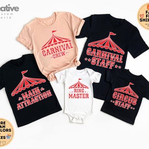 Carnival Staff Birthday Shirt, Circus Birthday Shirt, Matching Circus Birthday Tee, Carnival Family tees, Main Attraction, Birthday Crew Tee