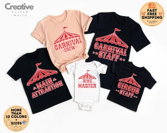 Carnival Staff Birthday Shirt, Circus Birthday Shirt, Matching Circus Birthday Tee, Carnival Family tees, Main Attraction, Birthday Crew Tee