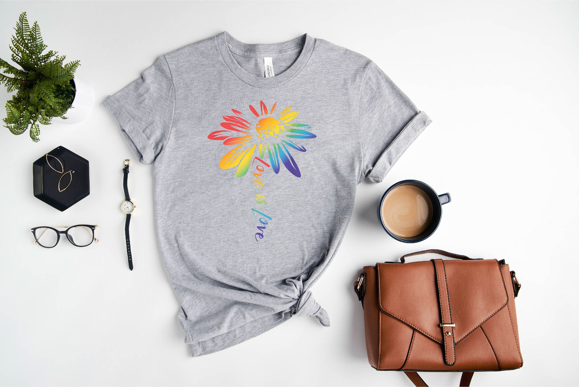 Discover Pride Flower, Love Wins, Rainbow Pride, Lesbian T-Shirt