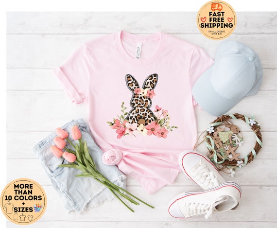 Floral Bunny shirt, Easter Bunny Tee, Kids Easter Shirt, Happy Easter Shirt, Groovy Easter Day Tshirt, Toddler Easter tees, Easter Gift Idea