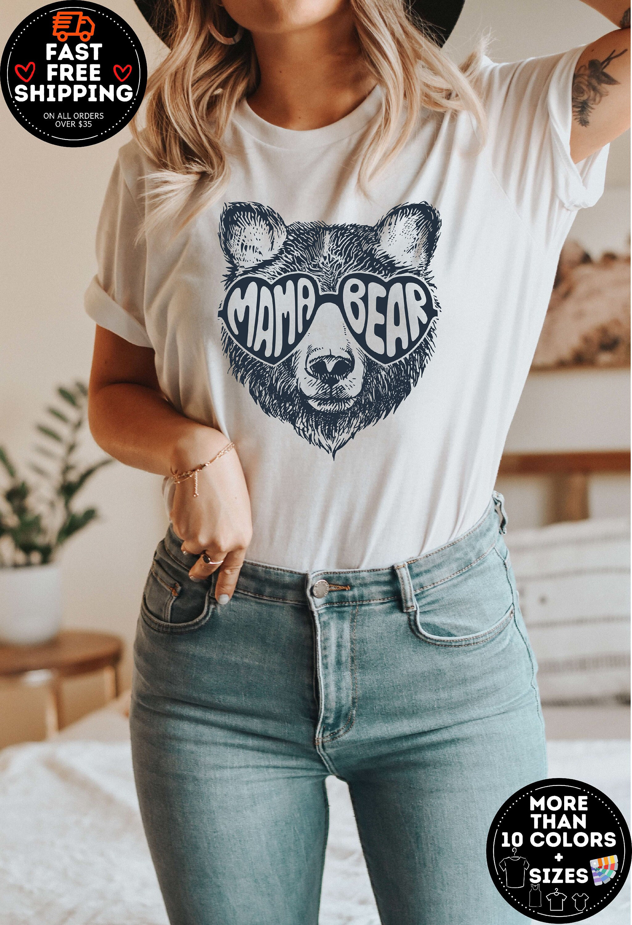 Mama Bear Shirt, Gift For Mom, Baby Shower Gifts, Pregnancy Reveal Shirt, Cute Mom Shirt, Mother Gift Idea, Animal Naturel Lover Shirt