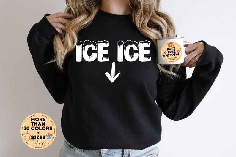 Ice Ice Baby Sweatshirt, Ice Ice Crewneck, Pregnancy Announcement, Pregnant Sweatshirt, New Mom Gift, Pregnancy Reveal Tshirt, Mom To Be Tee image 4