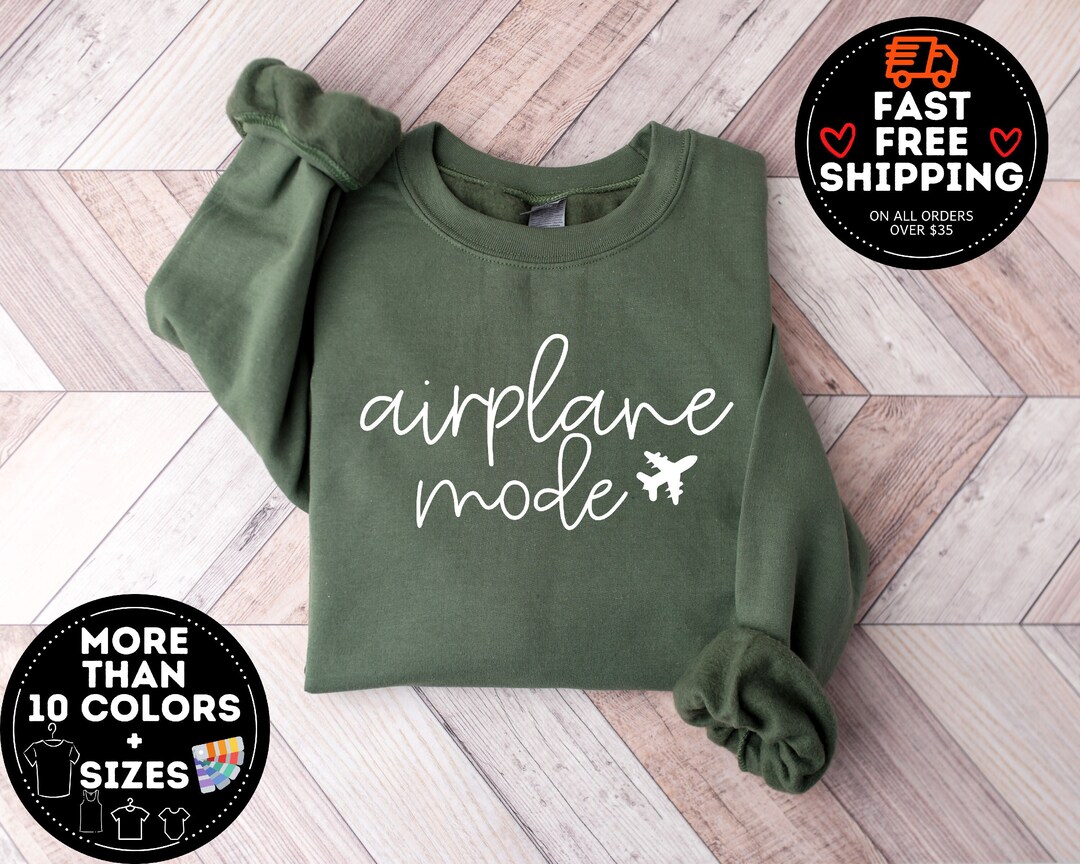 Airplane Pattern Print Women's Sweatshirt
