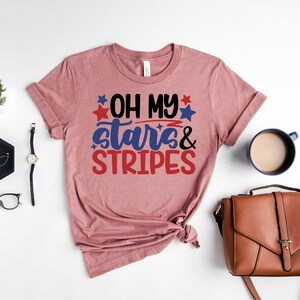 Oh My Stars And Stripes Shirt, 4th July Shirts, 4th of July, 4th of July Shirts, Fourth of July Shirt, 1950s 4th of July, 4th of July Woman image 3