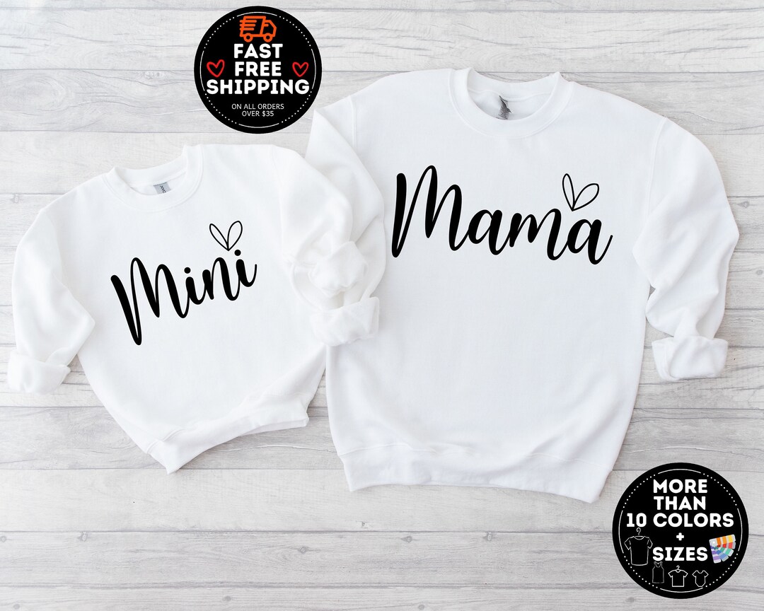 Mama Mini Sweatshirt, Mom and Me Matching Crewneck, Mama Baby Outfit ...