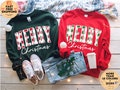 Merry Christmas Sweatshirt, Buffalo Plaid Sweater, Christmas Family crewneck, Xmas Gift Idea, Woman Xmas Shirt, Cute Winter Holiday Sweater