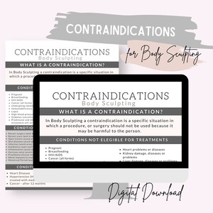 Contraindications | Body Sculpting Contraindications  | Body Sculpting Informational | Body Contour | body sculpting flyer
