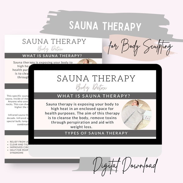 Sauna Therapy, Body Sculpting Printable, Body Contouring, Body Shaping,  body detox, Body Sculpting sauna, infrared sauna, sauna detox