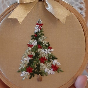 Christmas Tree Embroidery Kit, DIY Ornament (PDF Pattern)