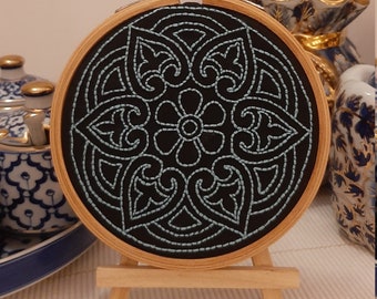 4" Mandala Embroidery DIY Kit, Wall Art Pattern
