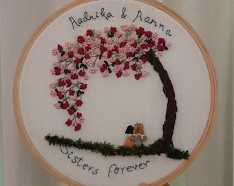 Kit de bordado de flores de cerezo, proyecto de costura DIY, tela estampada