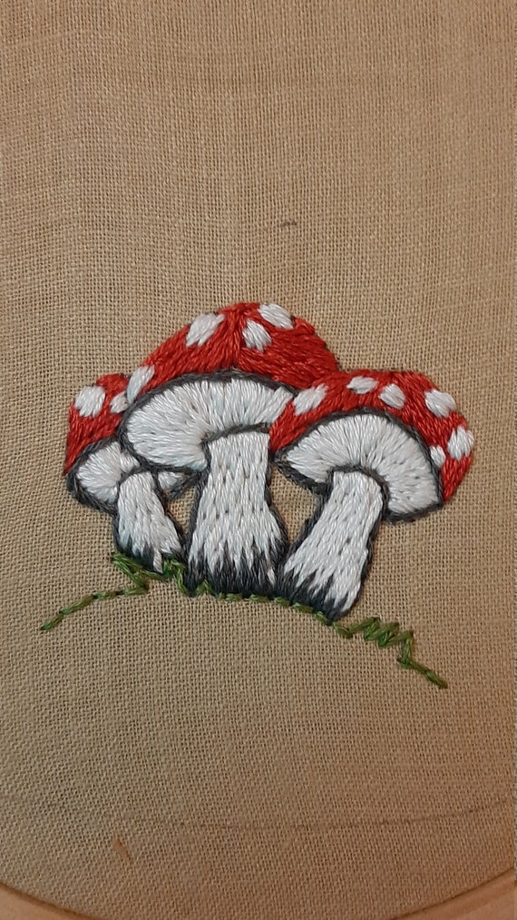 Mushroom Embroidery Digital Kit Beginner, Nature Embroidery PDF DIY KITS,  Mushroom Embroidery Diy Kit, Gift for Her, Fall Embroidery 