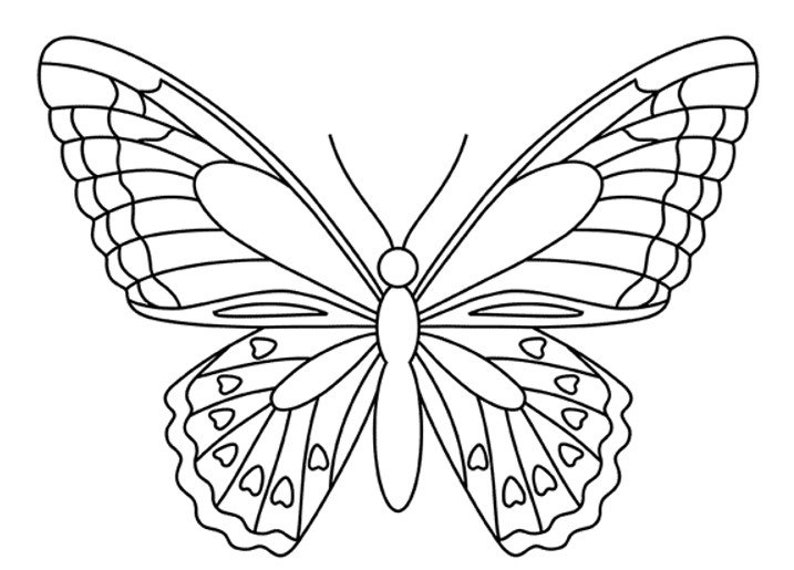 Puede incluir: Ilustraci&oacute;n detallada en blanco y negro de una mariposa con las alas abiertas. Las alas de la mariposa est&aacute;n intrincadamente estampadas con l&iacute;neas curvas y detalles en forma de coraz&oacute;n. Las antenas son largas y finas.