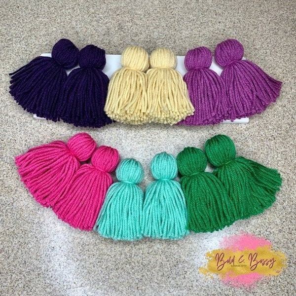 Yarn Tassel Earrings