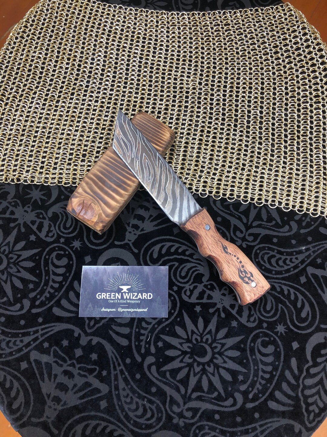 Rainbow Zebra Knife Hand High Carbon Steel Knife With Etsy