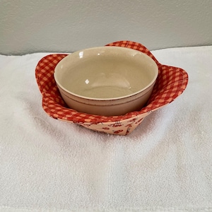 Reversible, microwavable Bowl Cozy/ Soup Bowl Hot Pad/ Bowl Cozies/ Bowl Hot Pad/ Housewarming gift